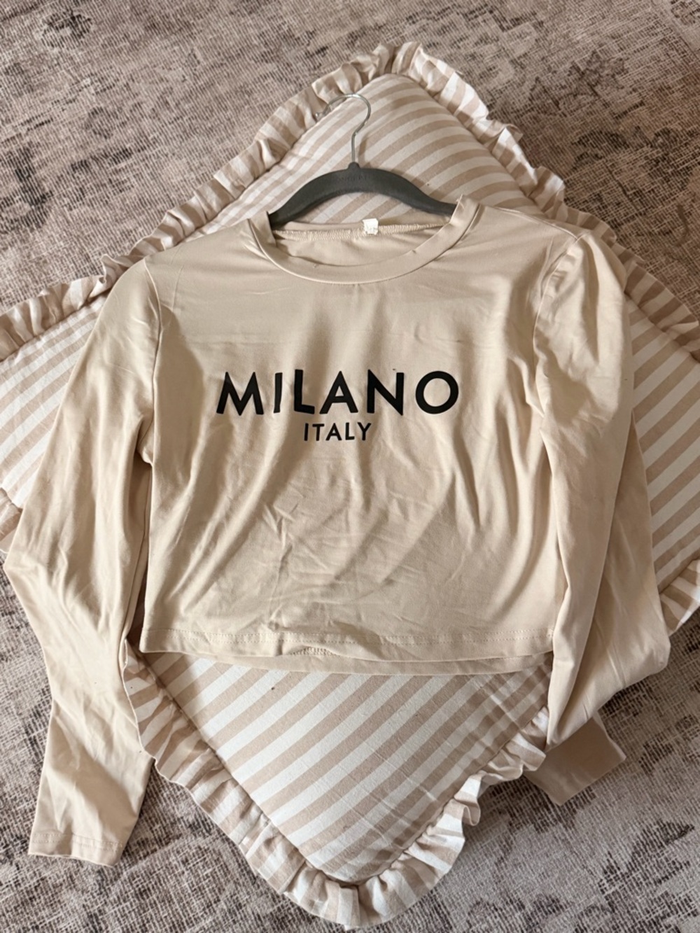 Women's Long Sleeve Tee - Cream
